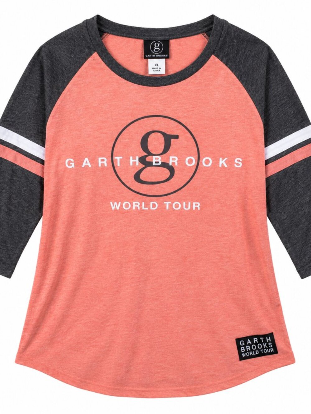 Garth Brooks World Tour Brooks 7 Raglan Baseball Shirt Women’s XL